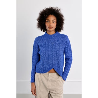 Pull en maille torsadée, asymétrique LILI SIDONIO