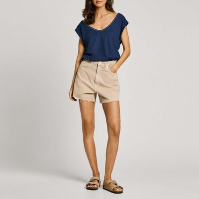 T-Shirt Coupe Décontractée À Col En V PEPE JEANS