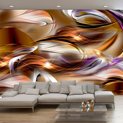 Papier peint intissé panoramique Abstractions Mer d'amber EDEN