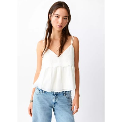 Top bretelles broderies MANGO TEEN