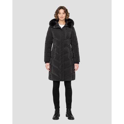 Parka longue à capuche bordée de imitation fourrure SCHOTT