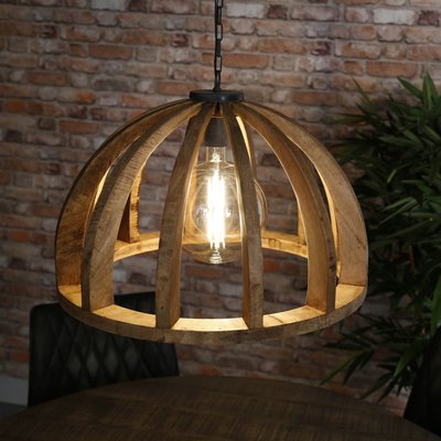 Suspension en bois ronde ajourée LUCKNOW PIER IMPORT