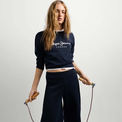 Sweat-Shirt À Col Rond Avec Logo PEPE JEANS