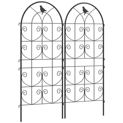 Arbor de jardin Métal Noir OUTSUNNY