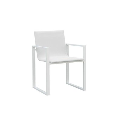 Lot de 2 fauteuils repas en aluminium et textilène, COMO AU JARDIN DE CHLOÉ