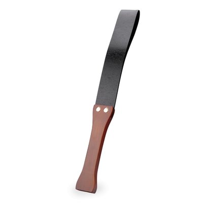 Paddle BDSM en bois et similicuir LOVE AND VIBES