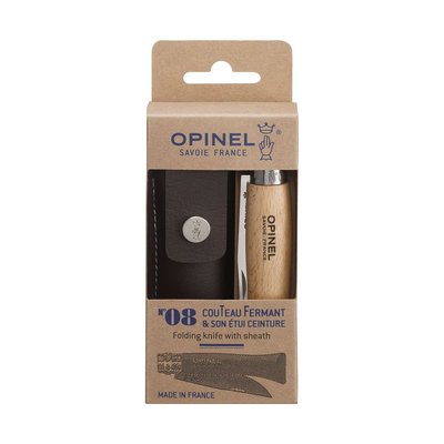 Couteau No 08 Inox hêtre tradition OPINEL