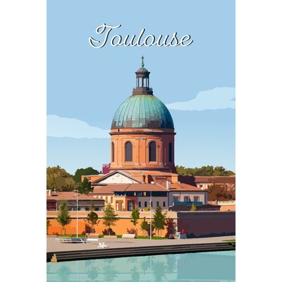 Tableau Mural Illustration Dôme De Toulouse ARCHITECTURE CEANOTHE
