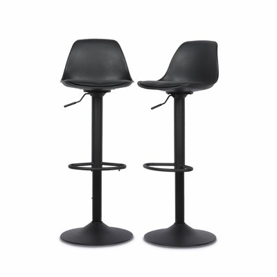 Tabouret de bar réglable 61,5/83,5cm simili cuir (lot de 2) NOAH SWEEEK