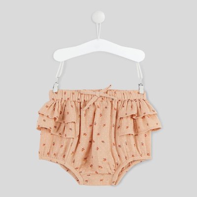 Short à volants imprimé en coton BIO BOUT'CHOU