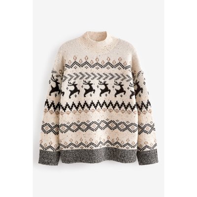 Pull femme collection famille jacquard cerf NEXT