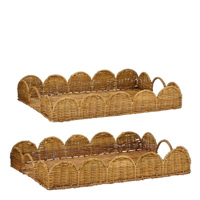Lot de 2 plateaux ELETA MICA DECORATIONS