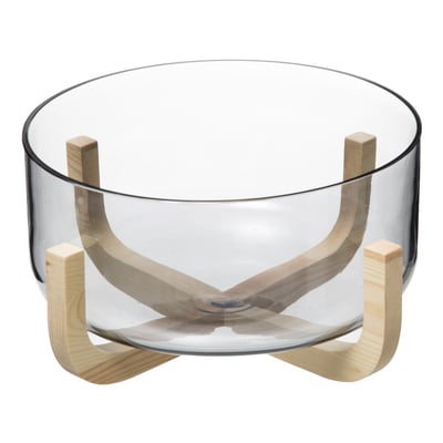 Saladier Arha D 24 Verre et bois SECRET DE GOURMET