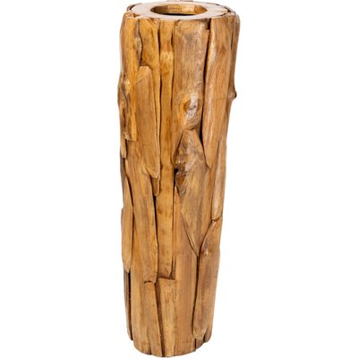 Vase décoratif en bois de teck naturel pour intérieur élégant RECOLLECTION