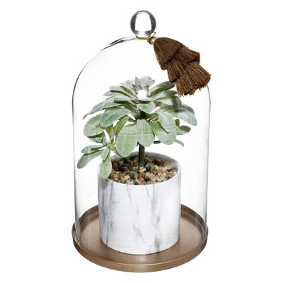 Plante artificielle à suspendre avec cloche ATMOSPHERA
