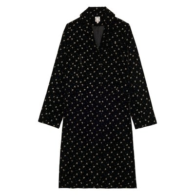 Manteau en velours lisse imprimé doré franck INES DE LA FRESSANGE PARIS
