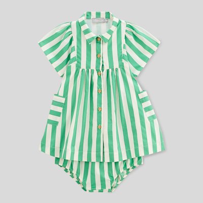 Robe avec bloomer rayés en coton BIO GOTS BOUT'CHOU