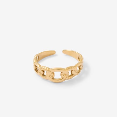 Bague effet chaîne Acier Inoxydable doré BALABOOSTE