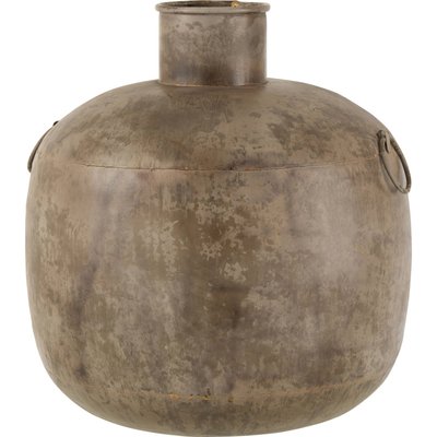 Vase antique rond  style vintage en métal élégant RECOLLECTION