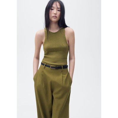 Combinaison à ceinture tissu combiné MANGO