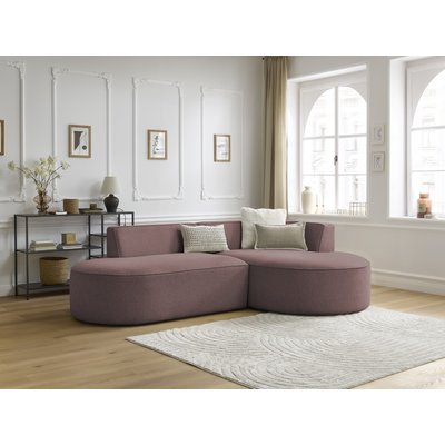 Canapé d'angle fixe 4 places en tissu chiné, ROUSSEAU BOBOCHIC