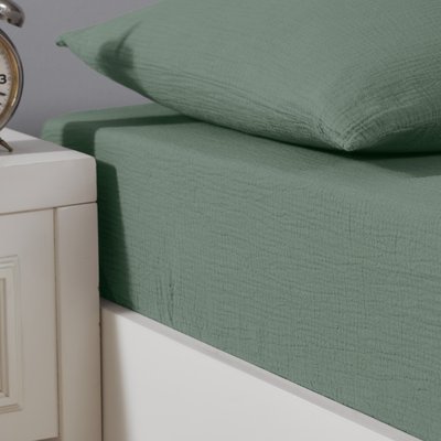 Drap housse en gaze de coton bonnet 30 cm LOFT SENSEI MAISON