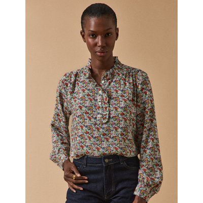 Blouse col volanté tissu Liberty Libby CYRILLUS