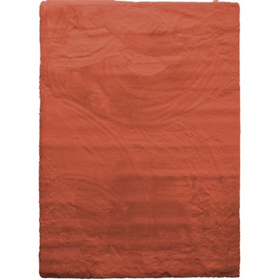 Tapis de salon imitation fourrure extra-doux terracotta SIBERIE THE DECO FACTORY
