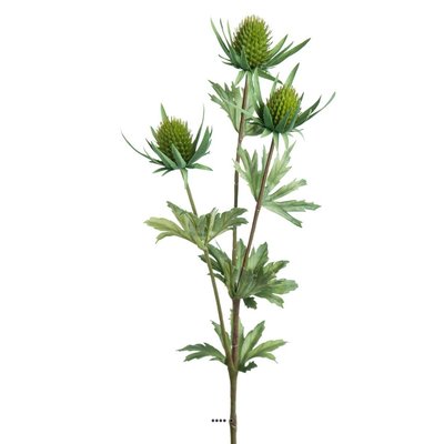 Chardon fleur factice H65cm 3 fleurs ARTIFICIELLES