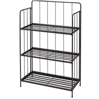 Étagère pour plantes en métal noir 58x27x90cm WADIGA