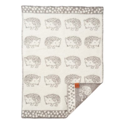 Plaid bébé laine recyclée hérissons  Hedgehog KLIPPAN
