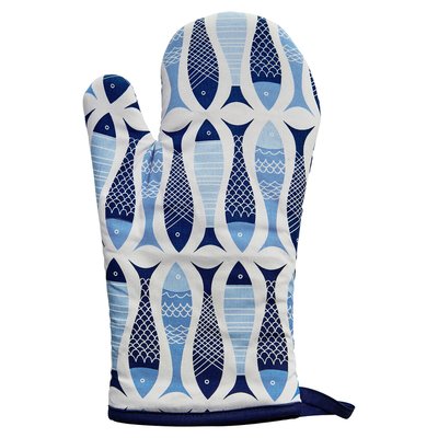 Cotton Single Oven Glove in Pisces SO'HOME