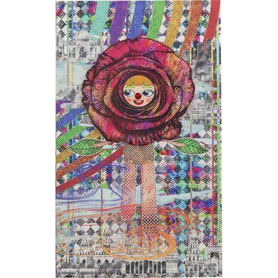 Tableau fille fleur 108x180cm KARE DESIGN