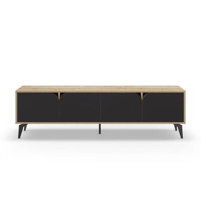 Meuble TV 4 portes avec pieds en métal L180 cm - NOLA CALICOSY