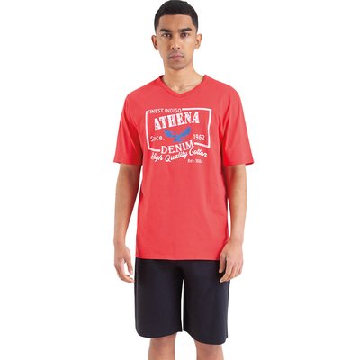 Pijama, t-shirt com decote em V ATHENA