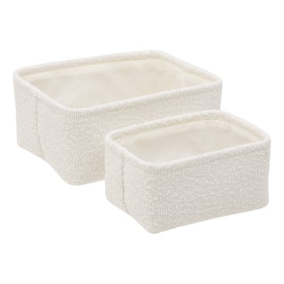 Lot de 2 paniers rectangulaires BOUCLETTE 5FIVE SIMPLY SMART