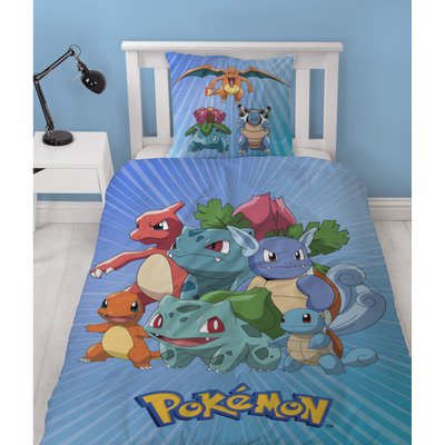 Parure de Lit Enfant Imprimée Réversible, PIKACHU STARTER POKEMON
