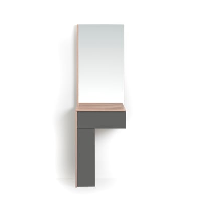 Ensemble console-miroir en placard, TETRIS HERDASA