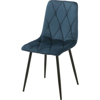 Chaise velours  pieds métal élégance et confort contemporain RECOLLECTION