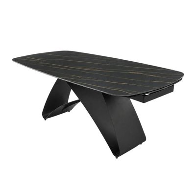 Table design en céramique, plateau extensible 8 / 10 places LORA PIER IMPORT