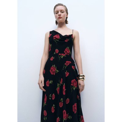 Robe longue en imprimé fleuri MANGO