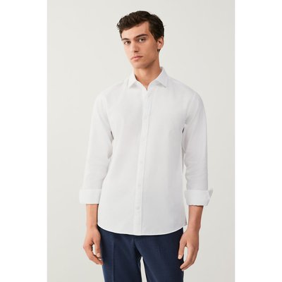 Chemise habillée délavé à col italien NEXT