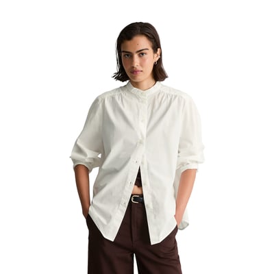 Blouse avec fronces relaxed en popeline Papertouch MARC O’POLO DENIM