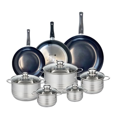 3 poêles 24/28/32cm + 5 faitouts 12/14/16/20/24cm PRIMA BRILLANT ELO