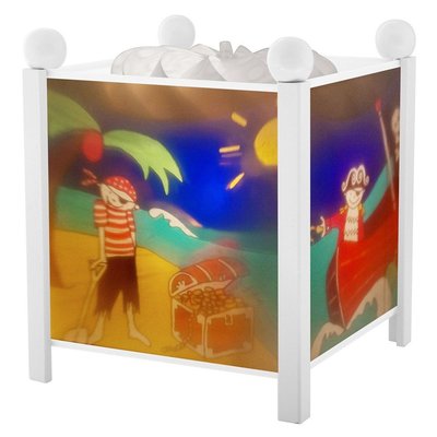 Lanterne Magique bois blanc Pirate TROUSSELIER