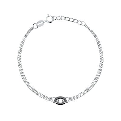 Bracelet en argent 925 et onyx CLEOR