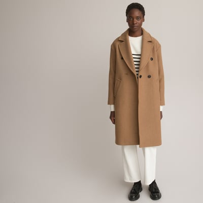 Manteau Femme Marron Clair/beige Taille 42/44 - Marque Bleu Bonheur - Occasion Très Bon état