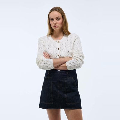Cardigan boutonné à torsades en coton BIO MONOPRIX