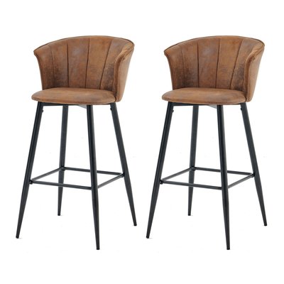 Lot de 2 tabourets de bar rétro industriel,DONCIC MEUBLES COSY