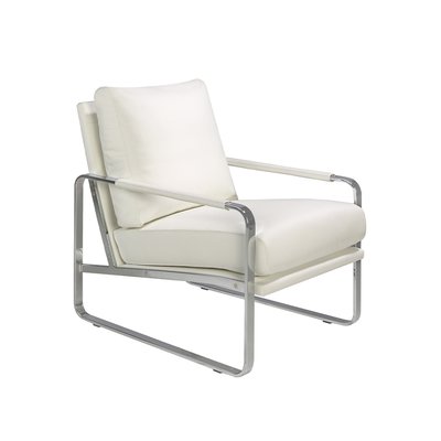 Fauteuil en simili et pieds en acier ANGEL CERDA